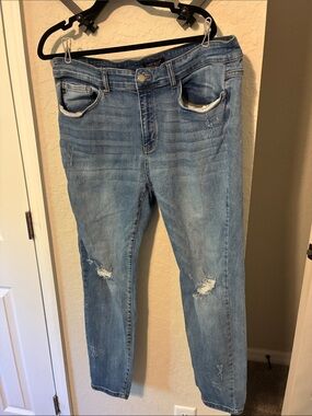 Judy Blue Faded Light Blue Distressed Skinny Jeans - Women's